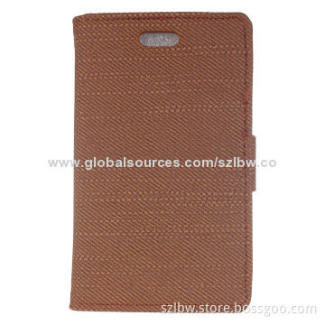 Dark Blue Fashion Jeans Textured Leather Case for LG-L40, Popular